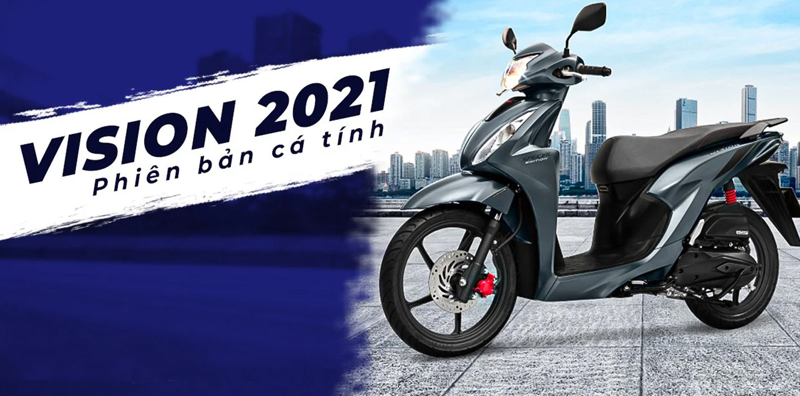 Dán keo trong nhám Vision 2021 Xanh đen đỏ Phiên bản cá tính